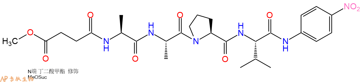 專肽生物產品四肽MeOSuc-Ala-Ala-Pro-Val-對硝基苯胺70967-90-7