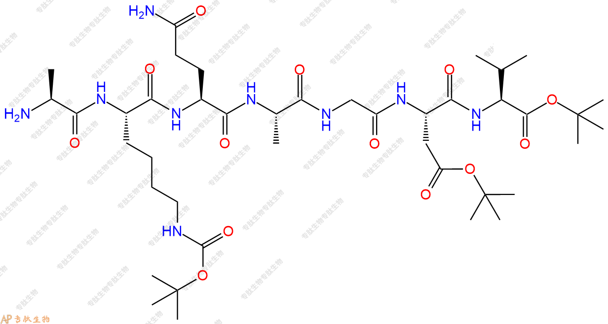 專肽生物產品七肽A-K(Boc)-QAG-D(OtBu)-V-OtBu156952-87-3