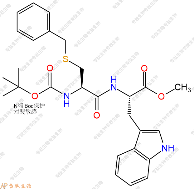 專肽生物產(chǎn)品二肽Boc-Cys(Bzl)-Trp-甲酯化138687-70-4