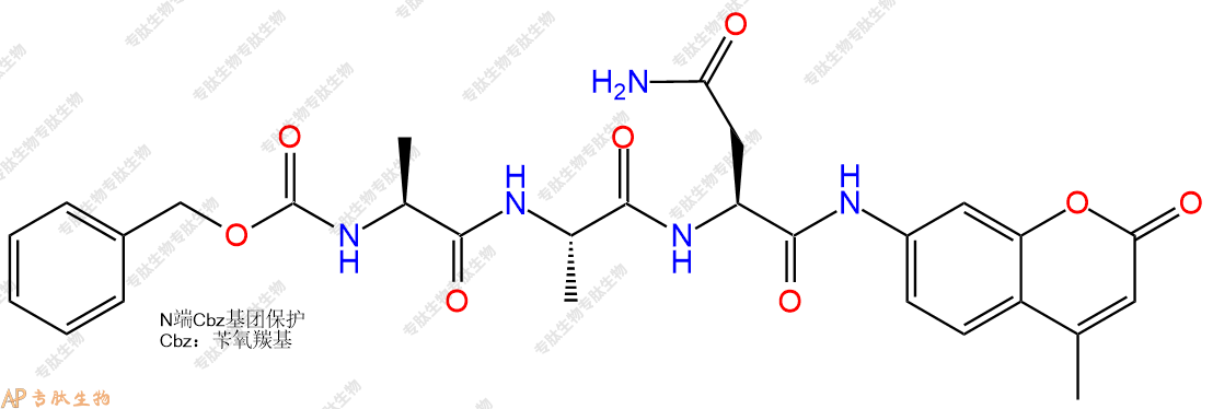 專肽生物產(chǎn)品三肽Cbz-Ala-Ala-ASN-7-氨基-4-甲基香豆素149697-16-5