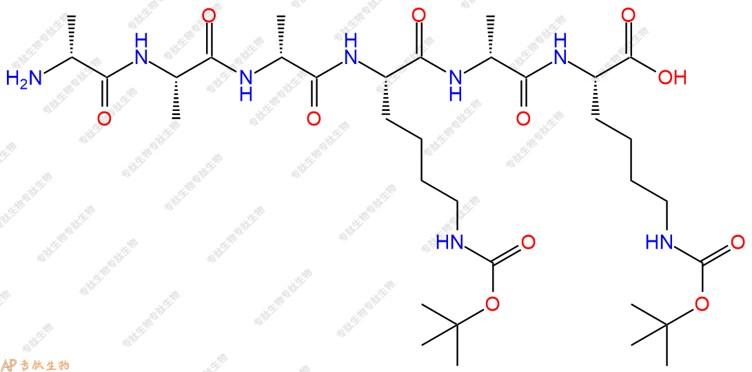 專肽生物產(chǎn)品六肽DAla-Ala-DAla-Lys(Boc)-DAla-Lys(Boc)959924-65-3