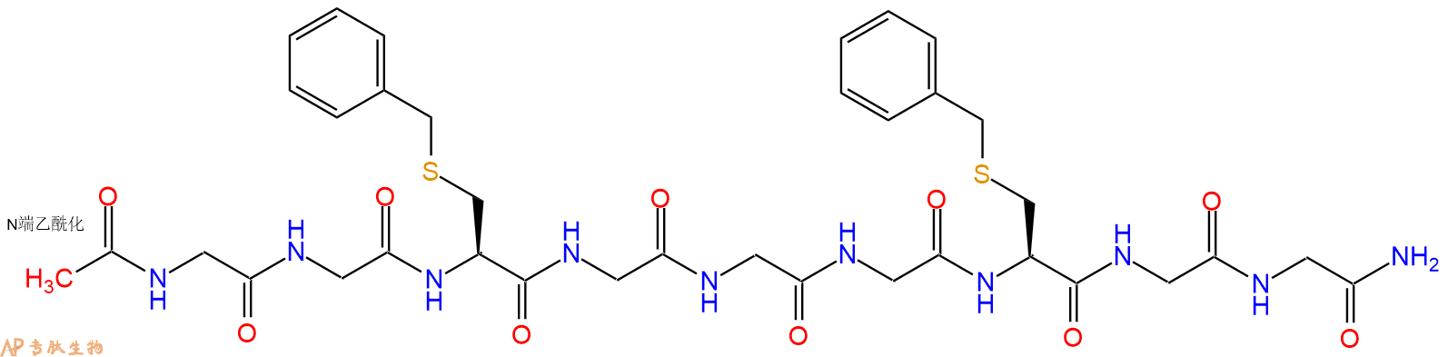 專肽生物產(chǎn)品Ac-Gly2-Cys(Bzl)-Gly3-Cys(Bzl)-Gly2-NH277374-42-6