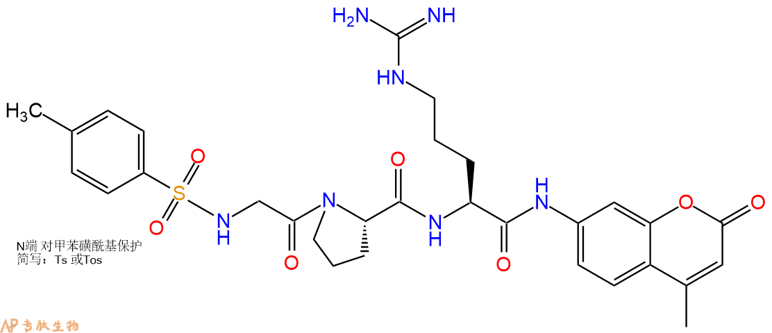 專肽生物產(chǎn)品標(biāo)記肽Tos-GPR-7-氨基-4-甲基香豆素117961-27-0