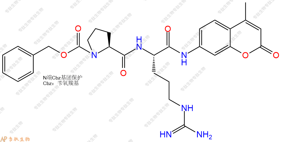 專肽生物產(chǎn)品二肽標(biāo)記肽Z-Pro-Arg-7-氨基-4-甲基香豆素 HCL70375-23-4