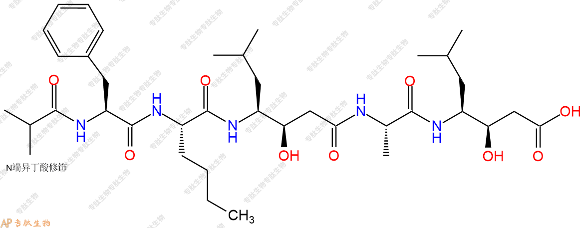 專肽生物產(chǎn)品五肽Isovaleryl-Phe-Nle-Sta-Ala-Sta98092-14-9