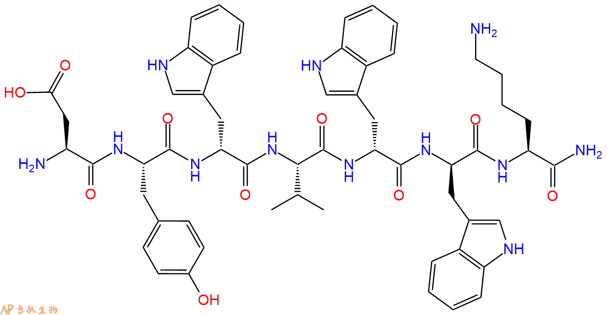 專肽生物產(chǎn)品七肽DY-DTrp-V-DTrp-DTrp-K-NH2135306-85-3