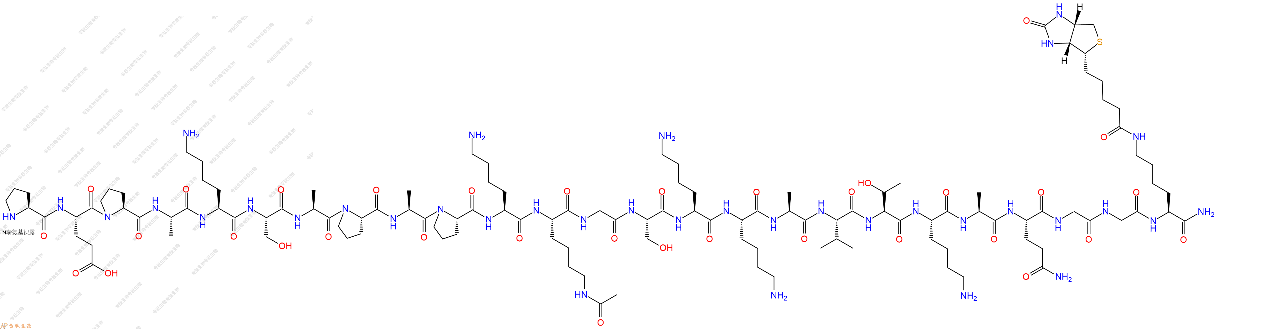 專肽生物產品組蛋白肽段[Lys(Ac)12]-HistoneH2B(1-22)-GGK(Biotin)