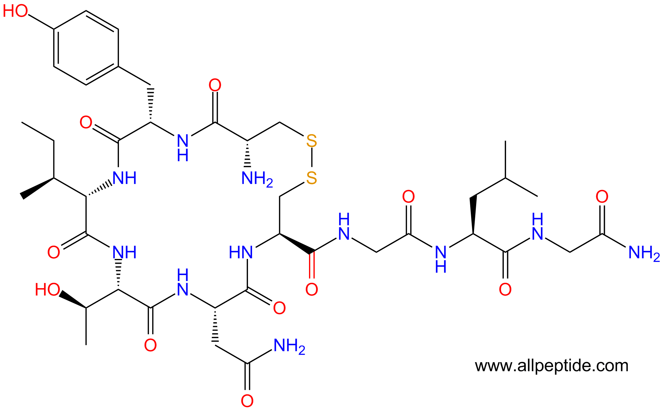 專肽生物產(chǎn)品縮宮素雜質(zhì)肽：[Thr4, Gly7]-Oxytocin、TGOT60786-59-6