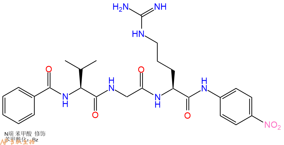 專肽生物產(chǎn)品三肽Bz-Val-Gly-Arg-對硝基苯胺64717-41-5