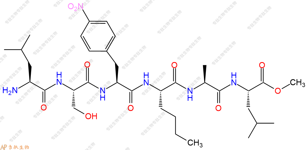 專肽生物產(chǎn)品六肽Leu-Ser-Phe(4NO2)-Nle-Ala-Leu-甲酯化99764-63-3