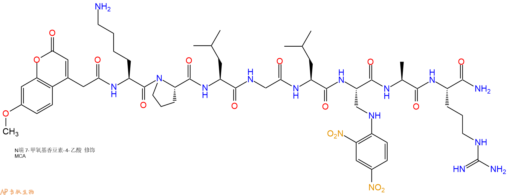 專肽生物產(chǎn)品基質(zhì)金屬蛋白酶MMP-1/MMP-8/MMP-13/MMP-14 FRET substrate720710-69-0