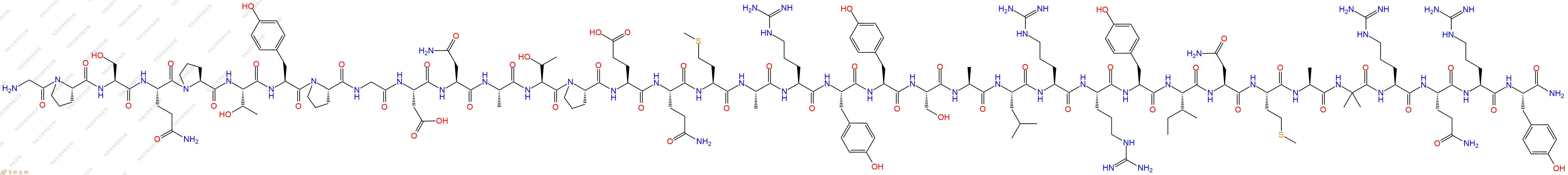 專肽生物產(chǎn)品神經(jīng)肽Gly1,Gln4·16,Thr6·13,Tyr7,Asp10,Asn11,Pro14,Arg313988-89-5