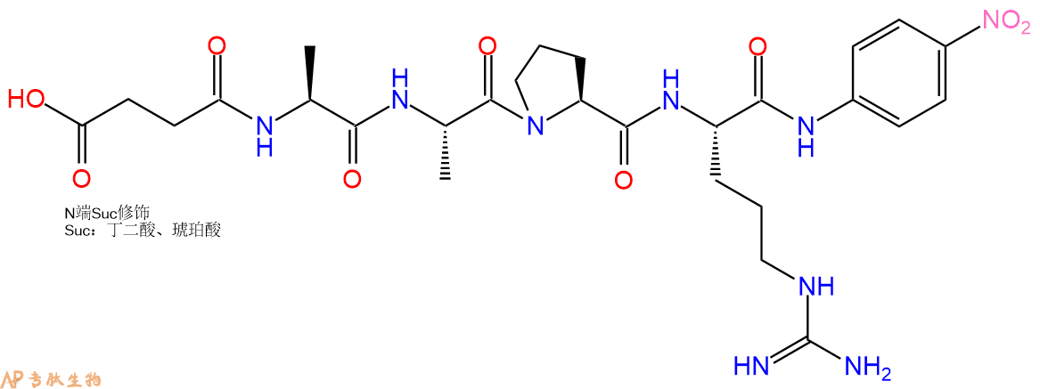 專(zhuān)肽生物產(chǎn)品四肽Suc-Ala-Ala-Pro-Arg-對(duì)硝基苯胺131068-47-8