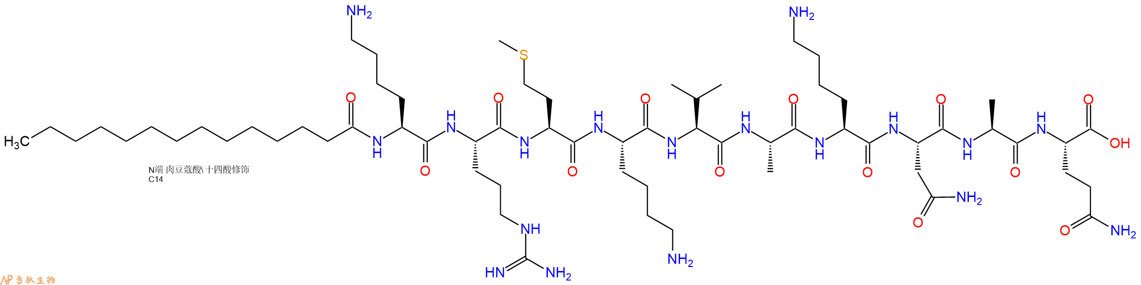 專肽生物產(chǎn)品Pep2m, myristoylated1423381-07-0