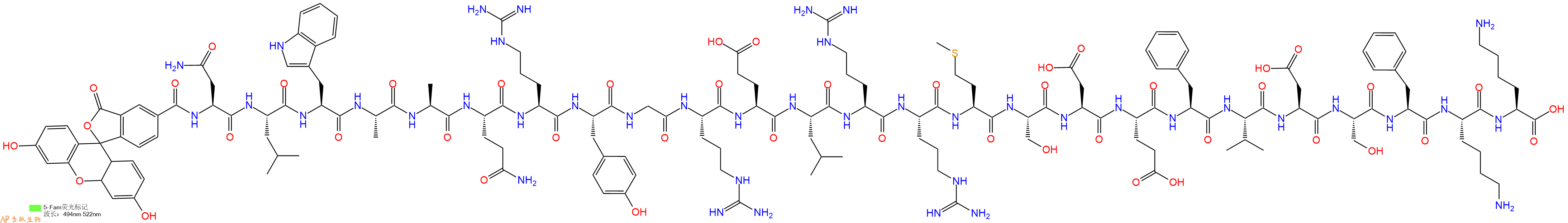 專肽生物產(chǎn)品BAD (103-127) (human), FAM-labeled