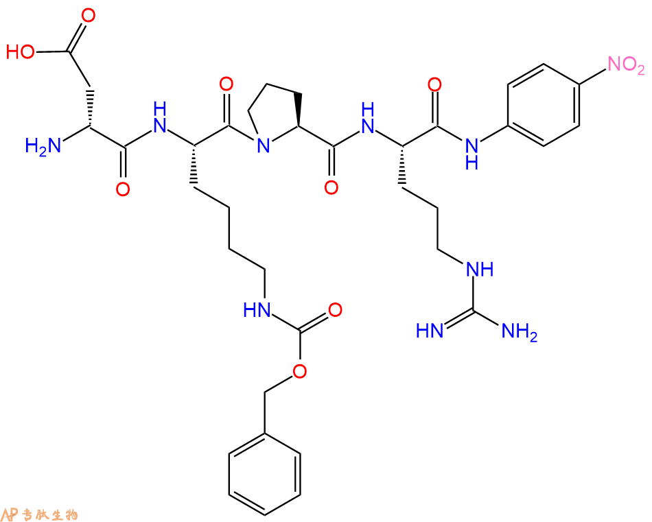 專肽生物產品四肽D-Lys(Z)-Pro-Arg-對硝基苯胺、Chromozym Pca108963-69-5