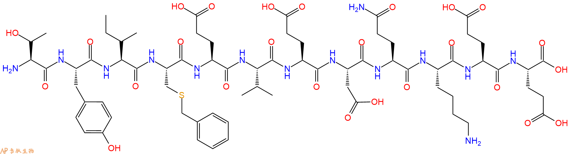 專肽生物產(chǎn)品十二肽TYI-C(Bzl)-EVEDQKEE123380-68-7