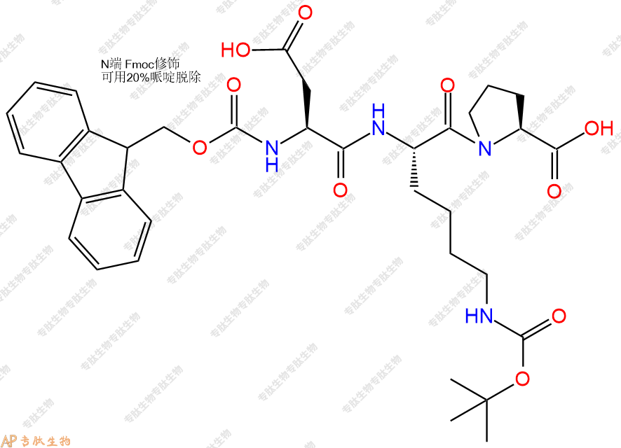 專肽生物產(chǎn)品三肽Fmoc-Asp-Lys(Boc)-Pro