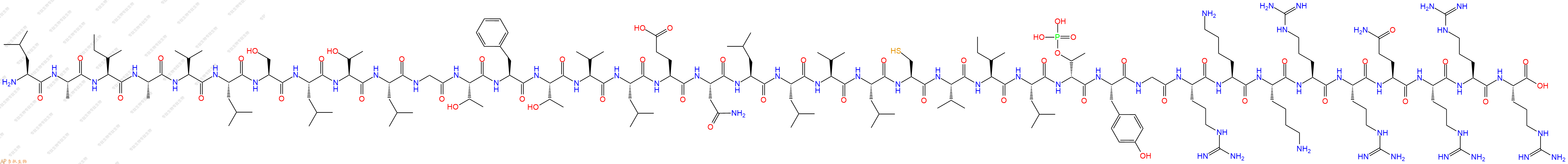 專肽生物產(chǎn)品Leu-Ala-Ile-Ala-Val-Leu-Ser-Leu-Thr-Leu-Gly-Th