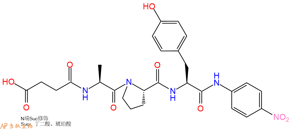 專肽生物產(chǎn)品三肽Suc-Ala-Pro-Tyr-對硝基苯胺