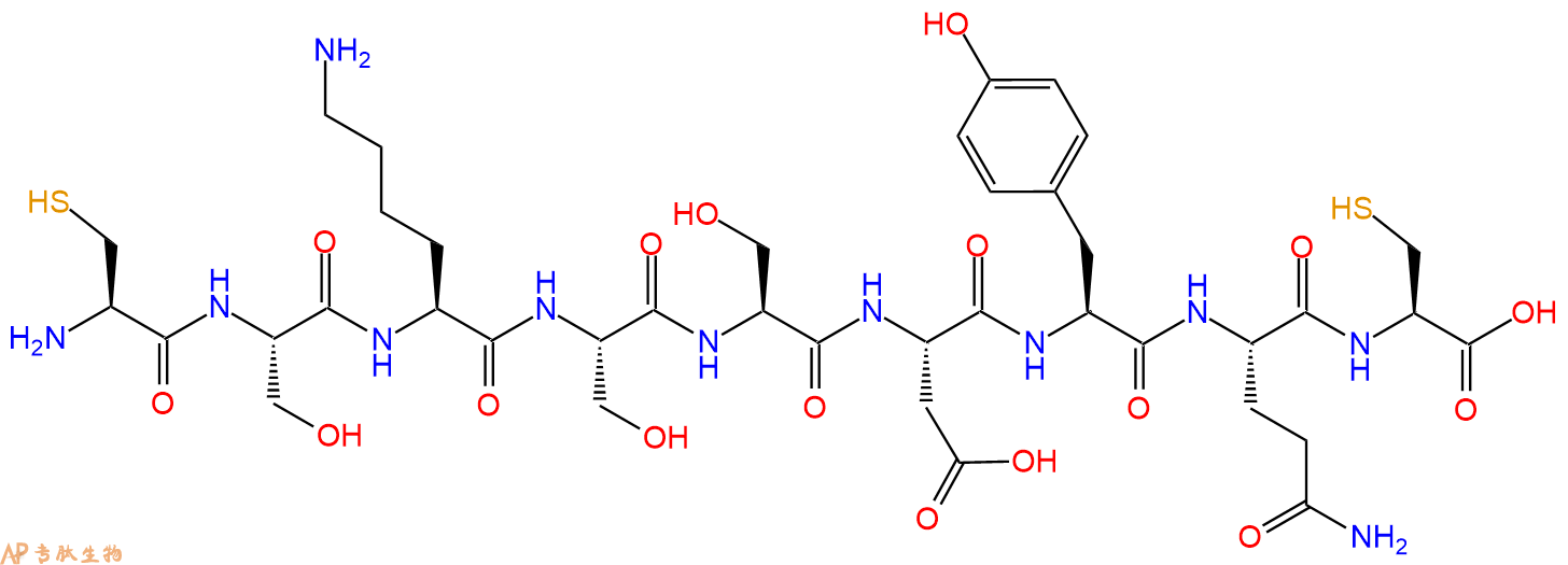 專肽生物產(chǎn)品靶向肽CSK、CSKSSDYQC (Disulfide bridge: C1-C9)