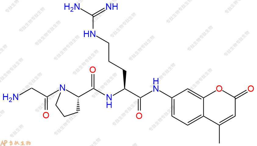 專肽生物產(chǎn)品三肽Gly-Pro-Arg-7-氨基-4-甲基香豆素