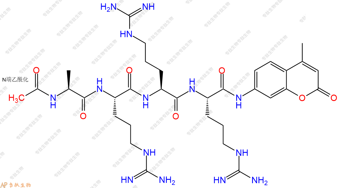 專(zhuān)肽生物產(chǎn)品Ac-Ala-Arg-Arg-Arg-AMC