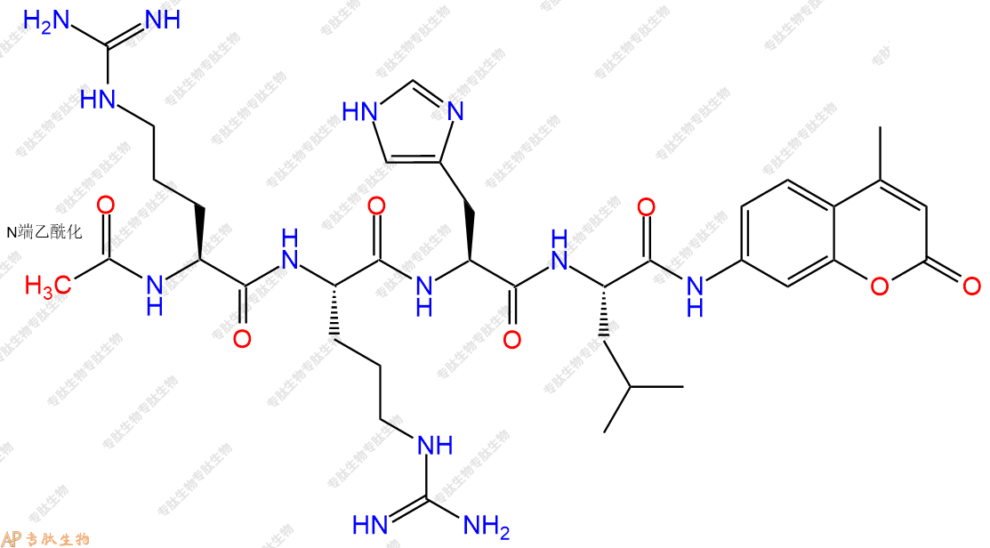 專(zhuān)肽生物產(chǎn)品Ac-Arg-Arg-His-Leu-AMC