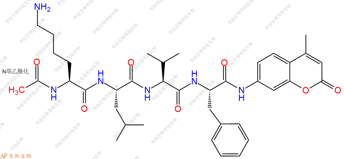 專(zhuān)肽生物產(chǎn)品Ac-Lys-Leu-Val-Phe-AMC