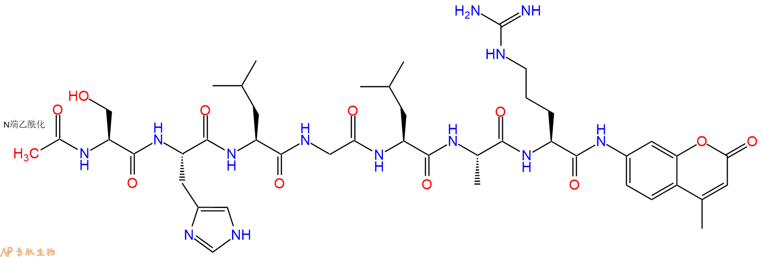 專肽生物產(chǎn)品Ac-Ser-His-Leu-Gly-Leu-Ala-Arg-AMC