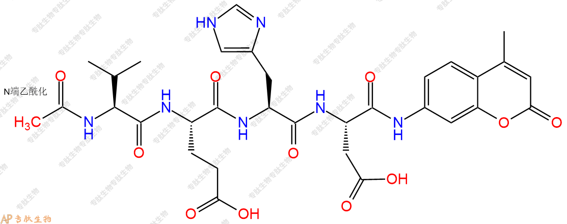 專(zhuān)肽生物產(chǎn)品Ac-Val-Glu-His-Asp-AMC