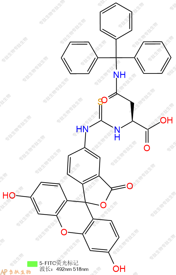 專(zhuān)肽生物產(chǎn)品FITC-Asn(Trt)