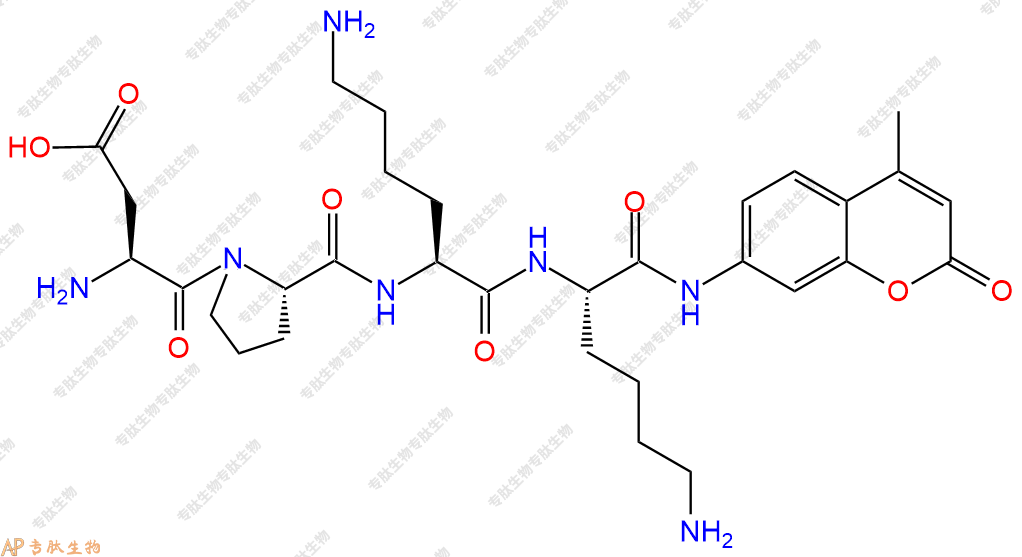 專肽生物產(chǎn)品H-Asp-Pro-Lys-Lys-AMC