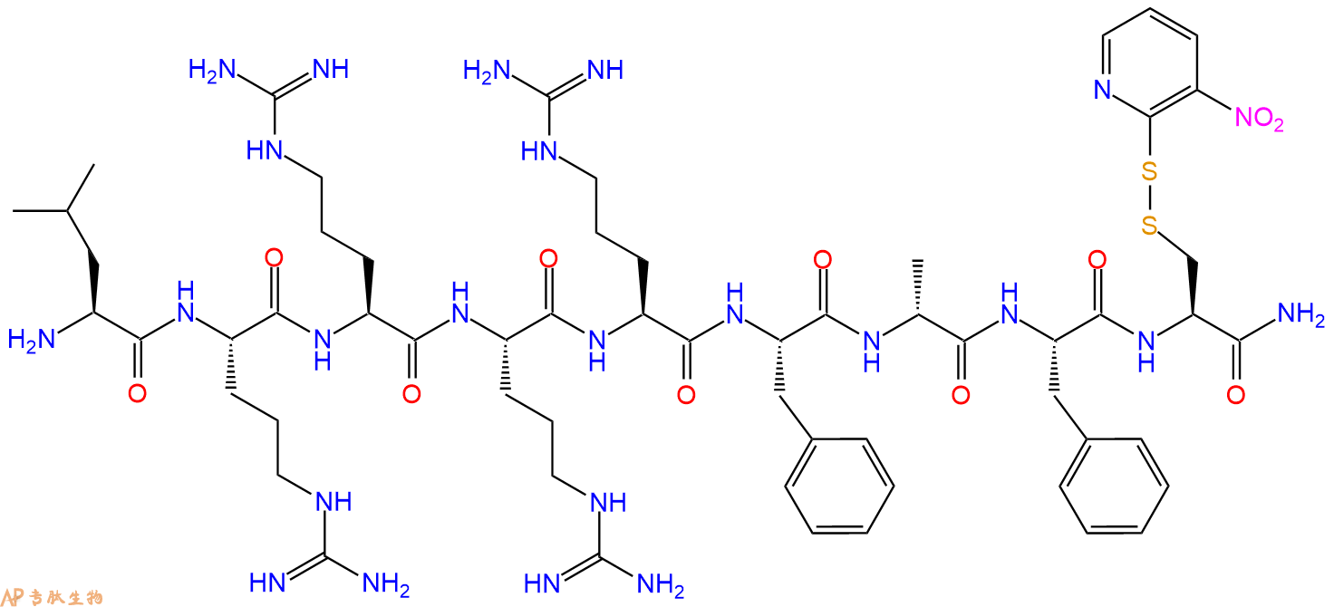 專肽生物產(chǎn)品H-Leu-Arg-Arg-Arg-Arg-Phe-DAla-Phe-Cys(NPys)-NH2173324-17-9