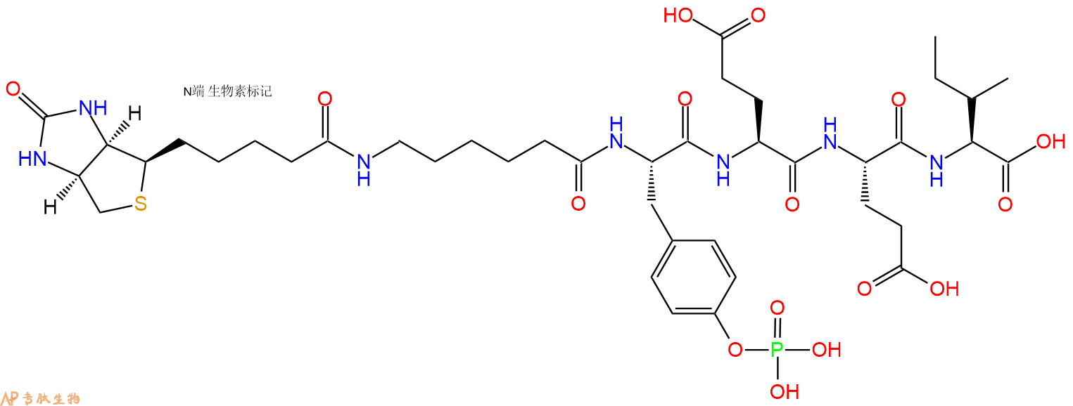 專肽生物產(chǎn)品Biotinyl-Ahx-Tyr(PO3H2)-Glu-Glu-Ile201422-05-1