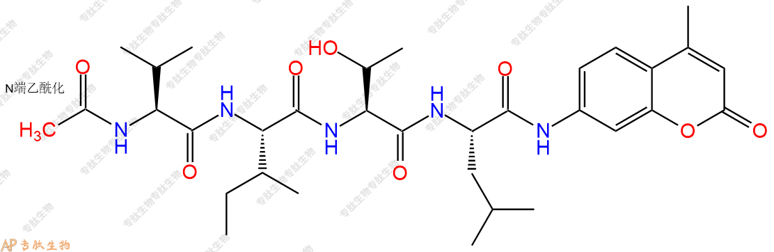 專(zhuān)肽生物產(chǎn)品Ac-Val-Ile-Thr-Leu-AMC