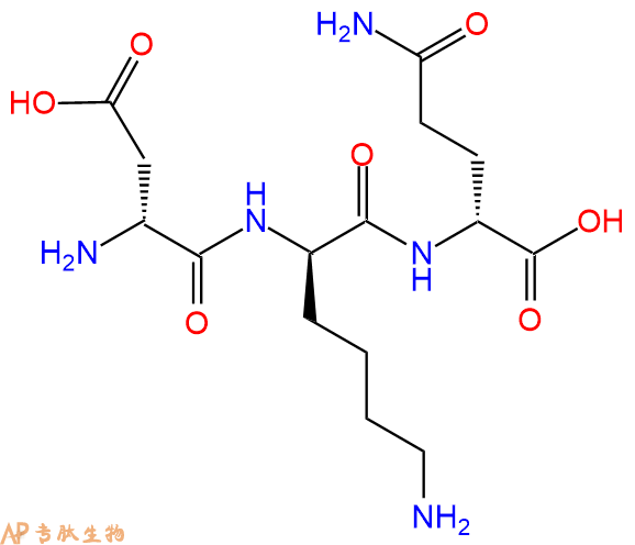 專肽生物產(chǎn)品H2N-DAsp-DLys-DGln-COOH