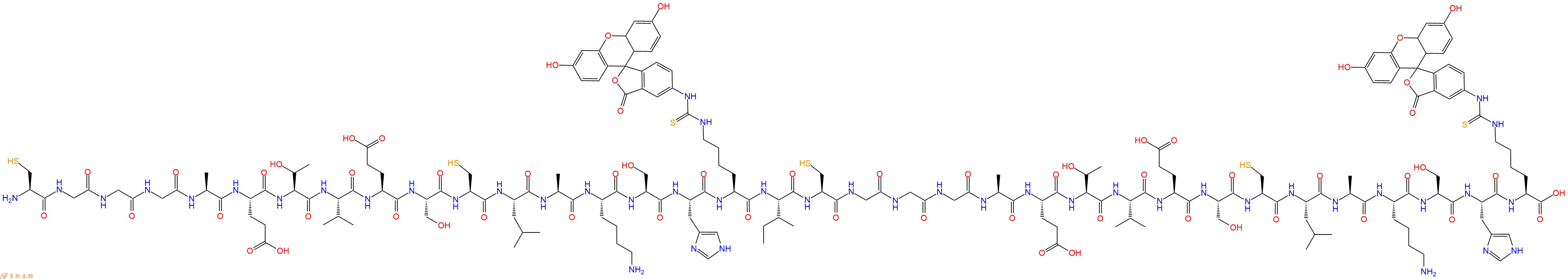 專肽生物產(chǎn)品H2N-Cys-Gly-Gly-Gly-Ala-Glu-Thr-Val-Glu-Ser-Cys-Le