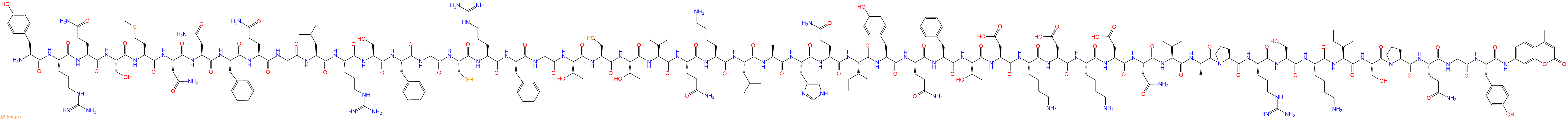 專肽生物產(chǎn)品H2N-Tyr-Arg-Gln-Ser-Met-Asn-Asn-Phe-Gln-Gly-Leu-Ar