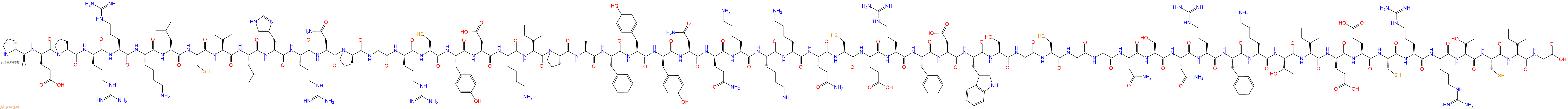 專肽生物產(chǎn)品H2N-DPro-Glu-Pro-Arg-Arg-Lys-Leu-Cys-Ile-Leu-His-A