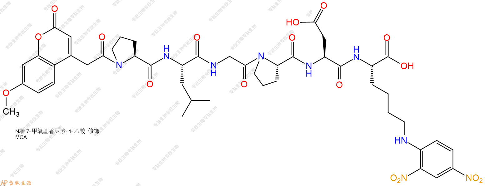 專肽生物產(chǎn)品MCA-Pro-Leu-Gly-Pro-Asp-Lys(Dnp)-COOH