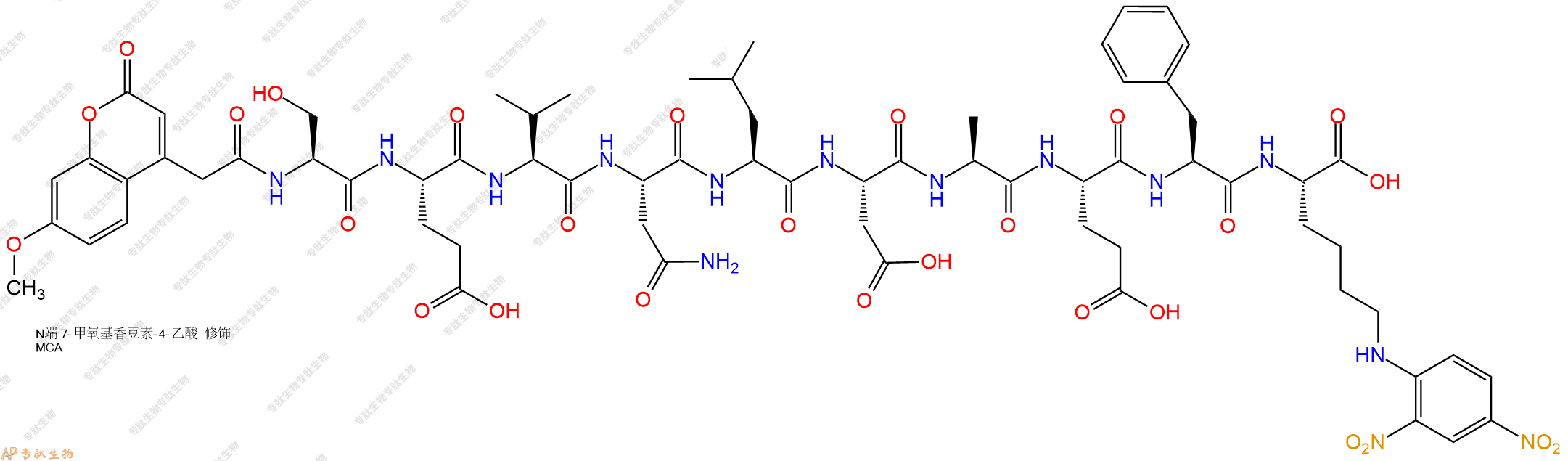 專肽生物產(chǎn)品Mca-(Asn670,Leu671)-Amyloid β/A4 Protein Precursor770 (667-675)-Lys(Dnp) ammonium acetate salt1802078-31-4