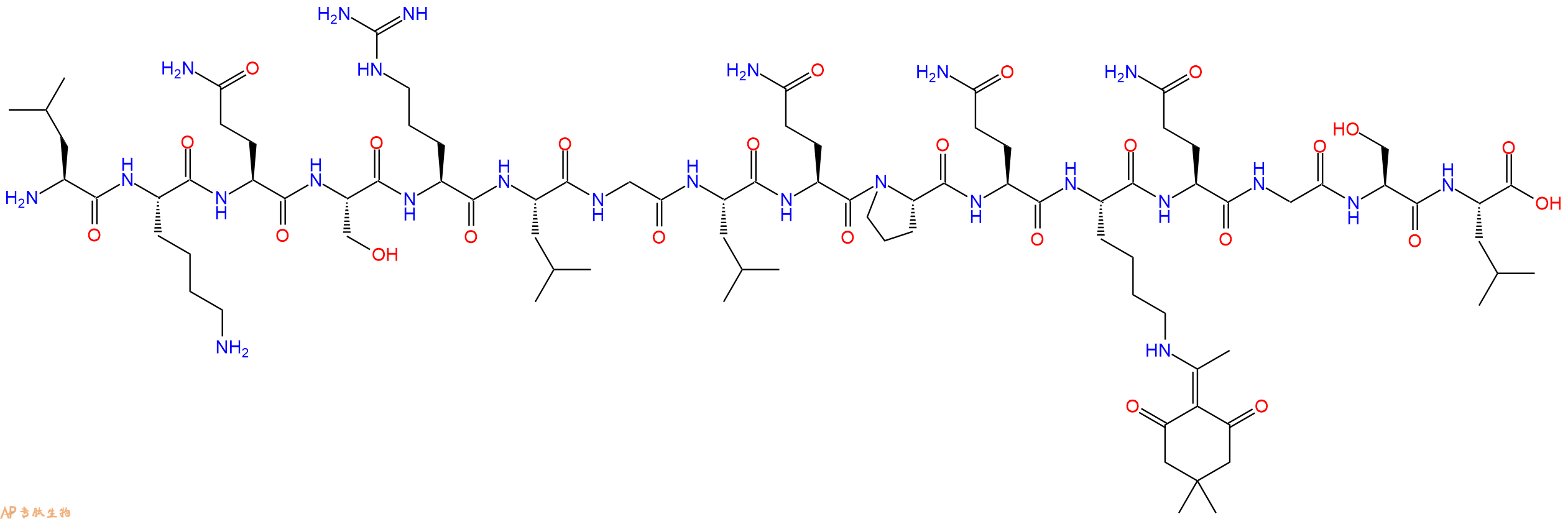 專肽生物產(chǎn)品H2N-Leu-Lys-Gln-Ser-Arg-Leu-Gly-Leu-Gln-Pro-Gln-Ly