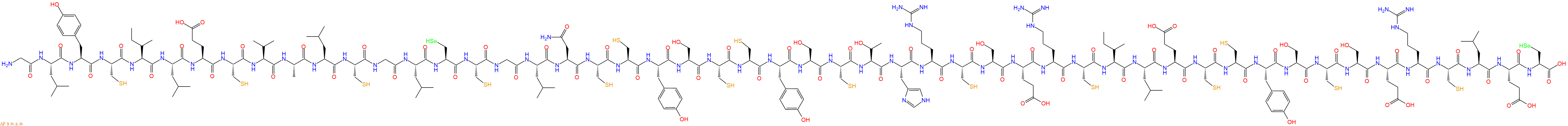 專肽生物產(chǎn)品H2N-Gly-Leu-Tyr-Cys-Ile-Leu-Glu-Cys-Val-Ala-Leu-Cy