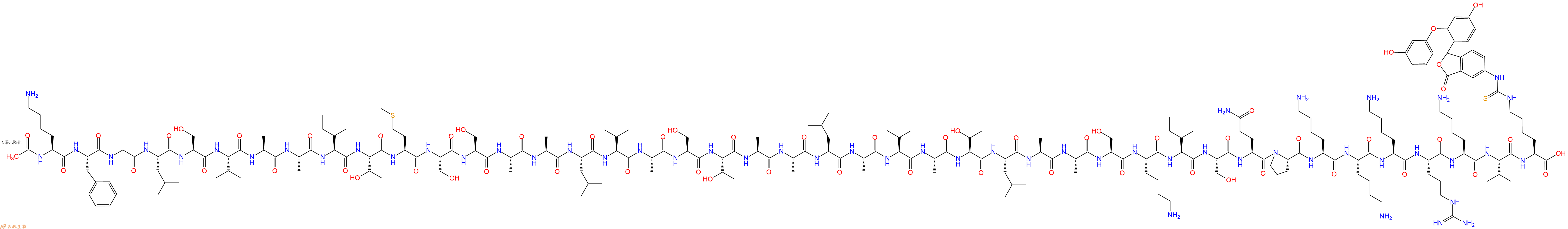 專肽生物產(chǎn)品Ac-Lys-Phe-Gly-Leu-Ser-Val-Ala-Ala-Ile-Thr-Met-Ser