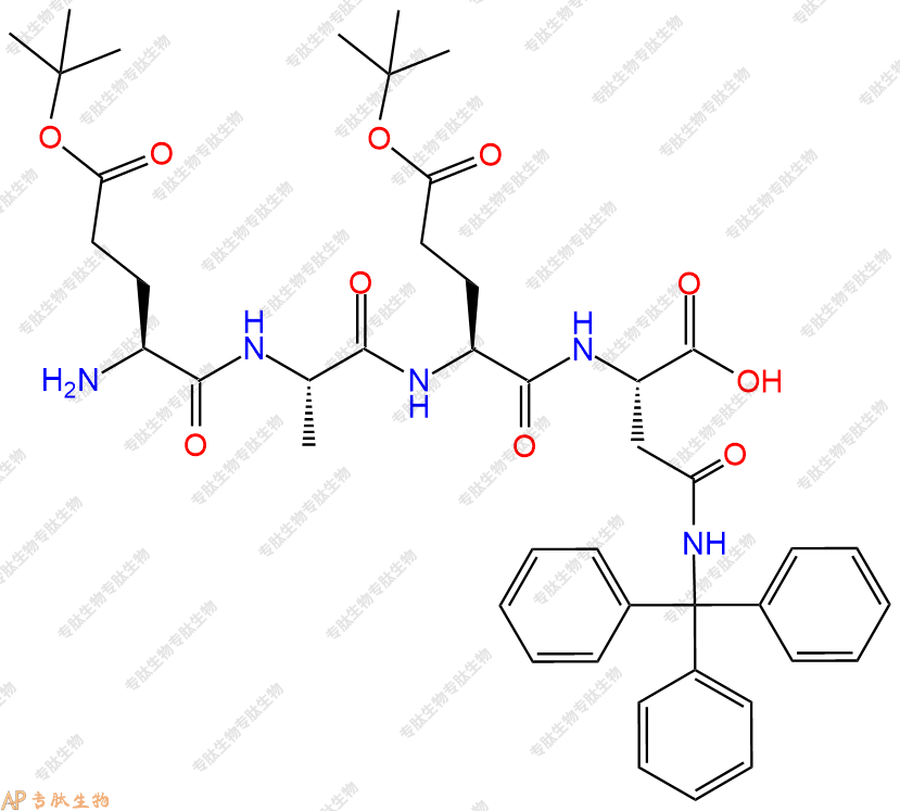 專肽生物產(chǎn)品H2N-Glu(OtBu)-Ala-Glu(OtBu)-Asn(Trt)-COOH