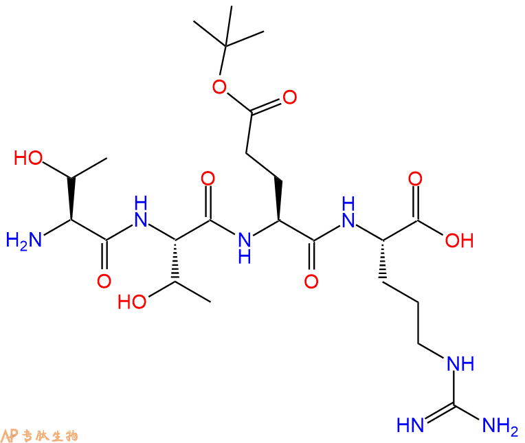 專(zhuān)肽生物產(chǎn)品H2N-Thr-Thr-Glu(OtBu)-Arg-COOH