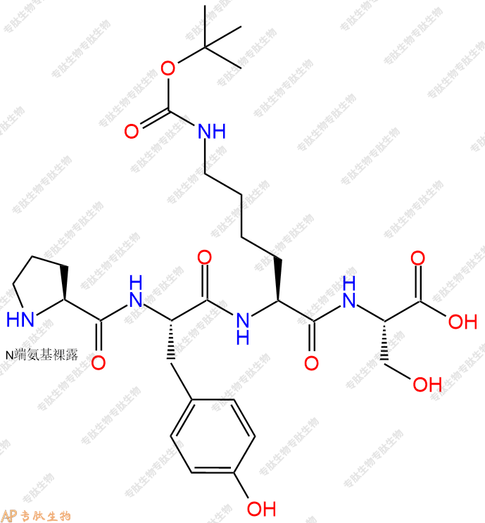 專肽生物產(chǎn)品H2N-Pro-Tyr-Lys(Boc)-Ser-COOH