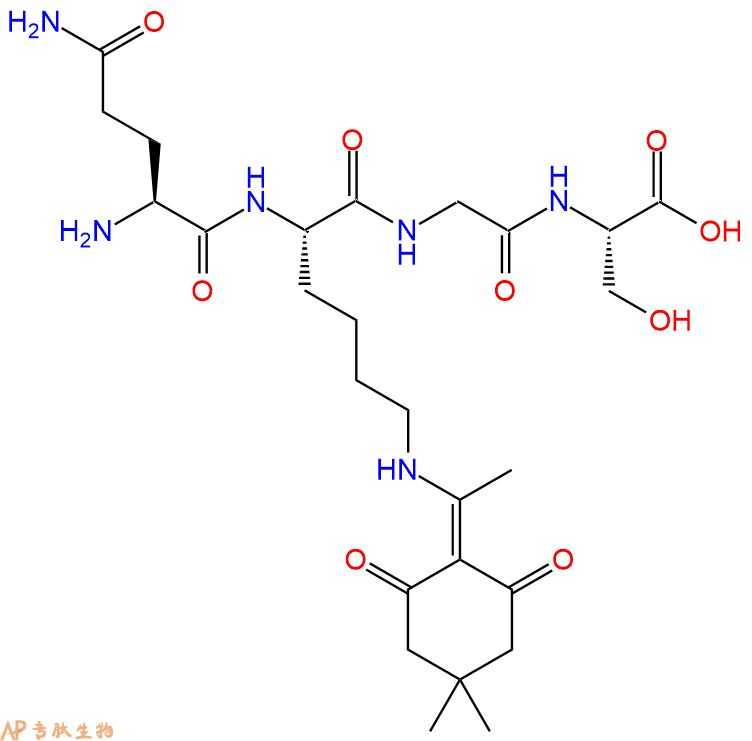 專肽生物產(chǎn)品H2N-Gln-Lys(Dde)-Gly-Ser-COOH