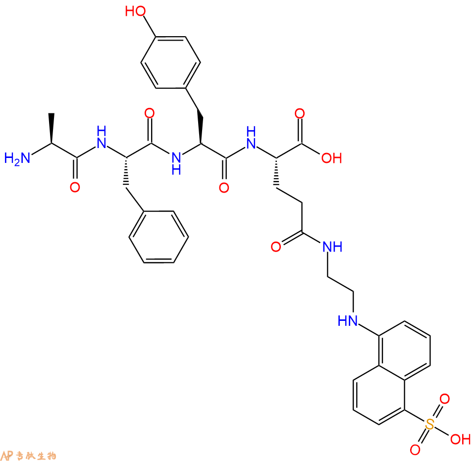 專肽生物產(chǎn)品H2N-Ala-Phe-Tyr-Glu(Edans)-COOH